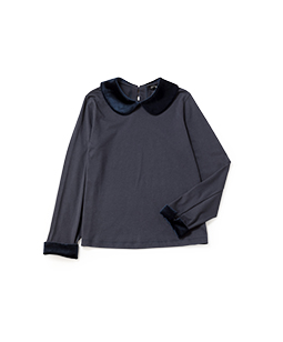 Peru T-cloth velour collar pullover