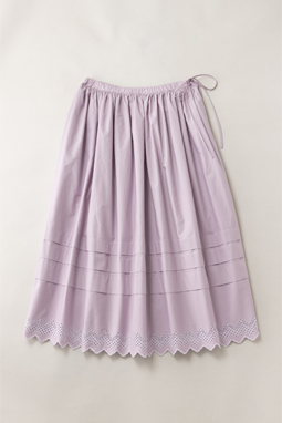 Jagged lace peasant skirt