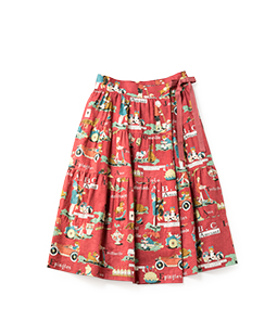 Alphabet français wrapped skirt