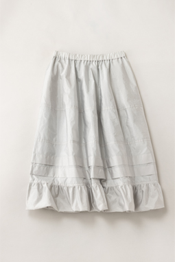 Crushed taffeta lantern skirt
