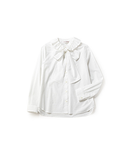 Ruffle tuck collar shirt