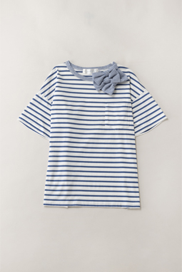 Marine border triple-ribbons T-shirt