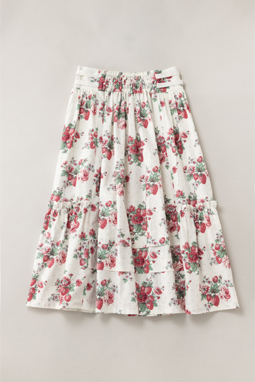 Strawberries and flowers playful skirt