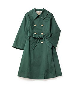 Compact twill gored coat