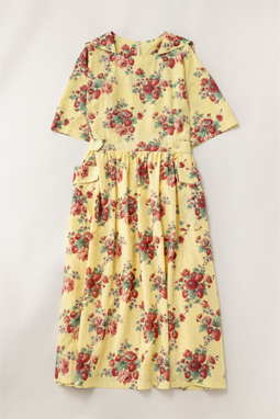 Strawberries and flowers marine collar dress