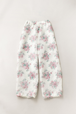 Strawberries and flowers sheer work pants