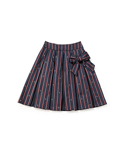 Regimental stripe ribbon tie skirt