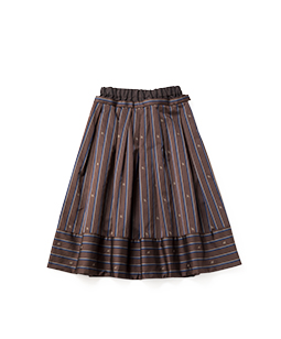 Regimental stripe layered skirt