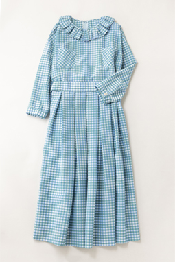 Undulant check Colette dress