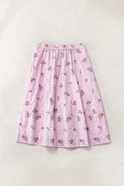 Tulle gingham&daisy cocoon skirt