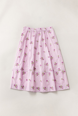 Tulle gingham&daisy cocoon skirt
