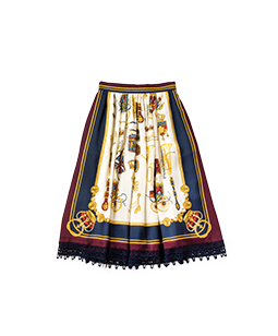 Royal parade midi skirt