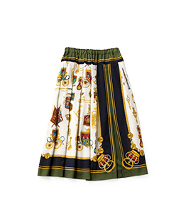 Royal parade wrapped skirt