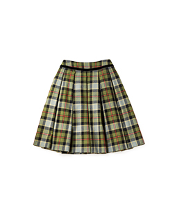 Tartan check fluffy skirt