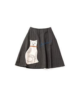Tweedy cat flare skirt