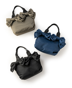 Double ribbons padding bag