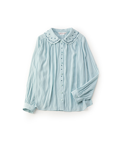 Pottery flower’s embroidery blouse