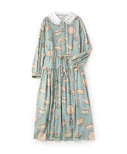 Tea for two embroidery collar dress 