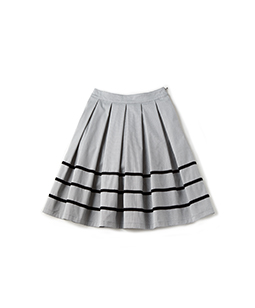 Compact twill back frill skirt