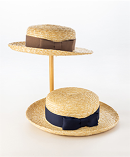 Side ribbon straw hat