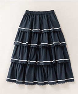 French marine dirndl skirt