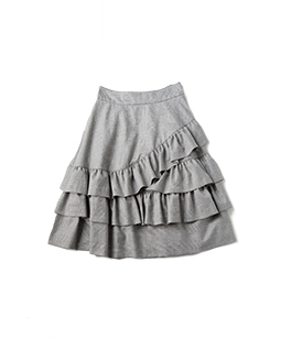 Chambray cloth dirndl skirt