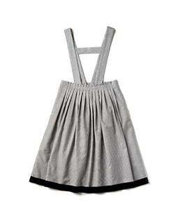 Chambray cloth suspender skirt