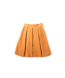 Cotton velvet back frill skirt