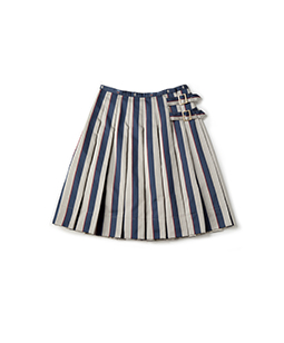 Regimental stripe short skirt
