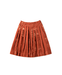 Velvet tuck skirt