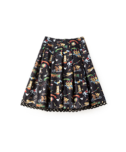 Circus town box tuck skirt