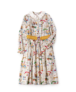 Circus town tuck collar dress