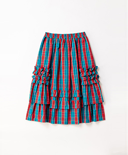 Memorial check playful skirt