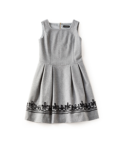 Lamb melton cording embroidery dress