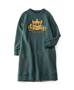 Royal coach embroidery sweatshirt dress