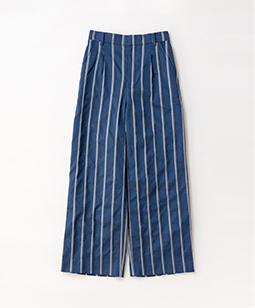 Regimental stripe tapered pants