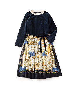 Cotton velvet Stay gold dress