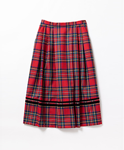 Tartan check cocoon skirt