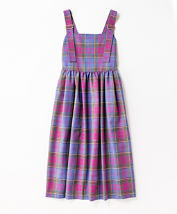 Tartan check wide strap dress