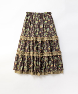 FOREST DELIGHTS tiered skirt