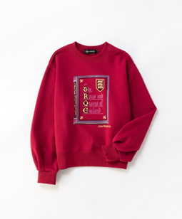 Royal library puffy sleeve sweatshirt