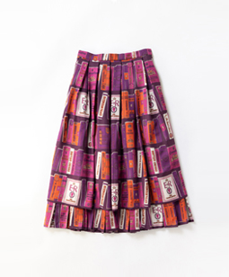 Royal library double tuck skirt