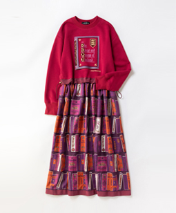 Royal library collaboration dress