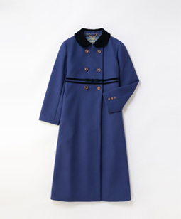 Lamb melton velvet collar coat