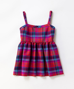 Tartan check bustier dress