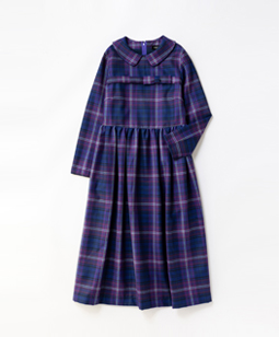 Tartan check ribbon dress