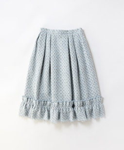 Loop dobby frill hem skirt