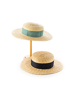 Straw blade wide brim hat