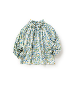 Lawn･Liberty bubble sleeve blouse