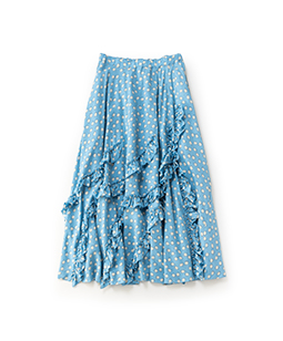 Lily of the valley flare frill skirt 
